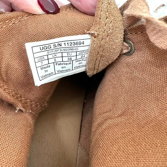 UGG High-Top Sneakers in Chestnut Suede, Size 7 - Excellent Condition - Picture 7 of 12